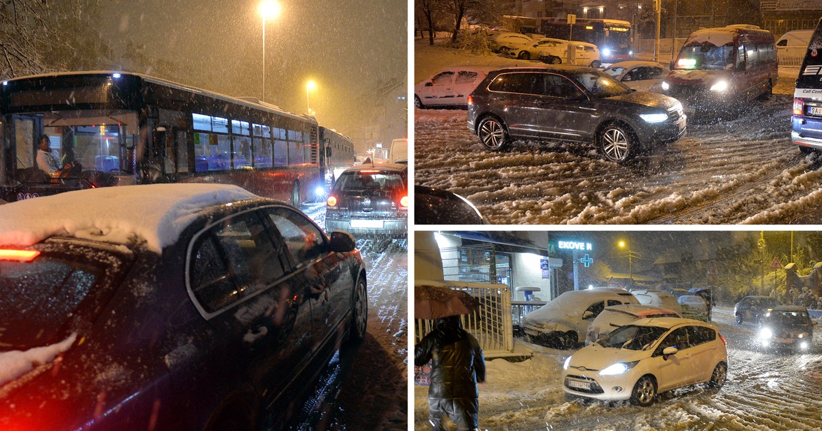 Snažno nevreme okovalo Srbiju: Potpuni zastoji na putevima, javni prevoz u kolapsu